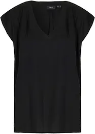 Kortärmad blus med V-ringning, bonprix