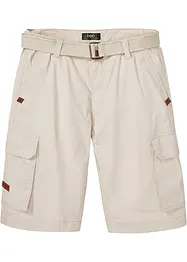 Cargobermudas med skärp, Regular Fit, bonprix