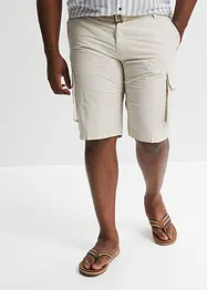 Cargobermudas med skärp, Regular Fit, bonprix