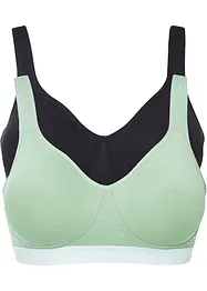 BH utan bygel med ekologisk bomull (2-pack), bonprix