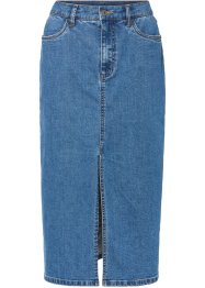 Lång jeanskjol med slits gjord av Positive Denim #1 Fabric, RAINBOW
