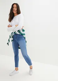 Korta formande stuprörsjeans med medelhög midja, bonprix