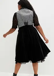 Dirndl med sammetskjol (2 delar), bonprix