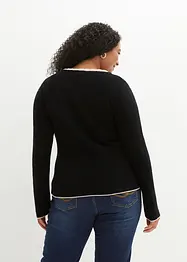 Söt folkdräktsinspirerad cardigan med broderi, bonprix