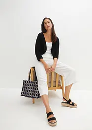 Bolero med virkad look och halvlånga ärmar, bonprix