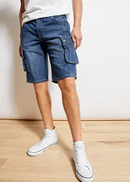 Jeansbermudas i cargomodell, normal passform, bonprix