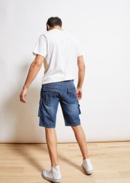 Jeansbermudas i cargomodell, normal passform, bonprix