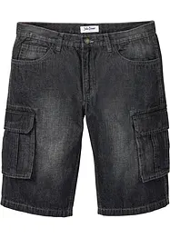 Jeansshorts med cargofickor, avslappnad passform, bonprix