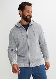 Cardigan med luva och återvunnen bomull, John Baner JEANSWEAR