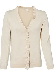 Cardigan med ryschkrage, bonprix