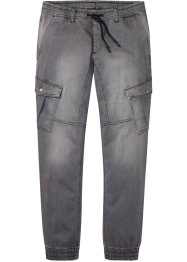 Mjuka jeans med cargofickor, normal passform, raka ben, RAINBOW