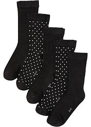Strumpor med tryckfria muddar (5-pack), ekologisk bomull, bpc bonprix collection