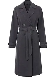 Vintertrenchcoat med yllelook, bonprix