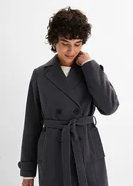 Vintertrenchcoat med yllelook, bonprix