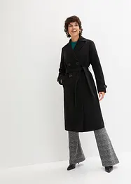 Vintertrenchcoat med yllelook, bonprix