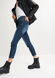 Bekväma 7/8-stretchjeans med slits, bonprix