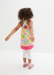Klänning, leggings och hårscarf för flickor (3 delar), bpc bonprix collection