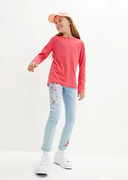 Långärmad topp av ren bomull (3-pack), bonprix