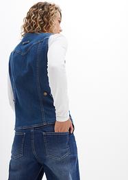 Jeansväst med smockad sida, bpc bonprix collection