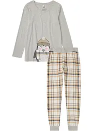 Pyjamas med flanellbyxa, bonprix