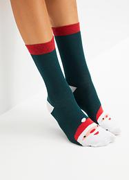 Strumpor med satinrosett och ekologisk bomull + presentkort (5-pack), bpc bonprix collection