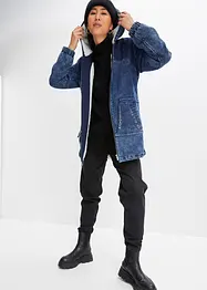 Jeansparkas med teddypäls, bonprix