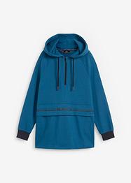 Lång sweatshirt med luva, bpc bonprix collection