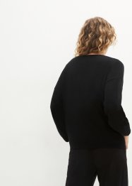 Oversized tröja med djup V-ringning, bpc bonprix collection