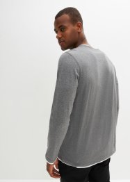 Långärmad 2-i-1-tröja med bekvämt snitt, bpc bonprix collection