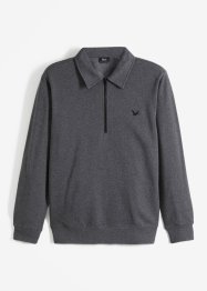 Sweatshirt med tenniskrage med återvunnen polyester, bpc bonprix collection