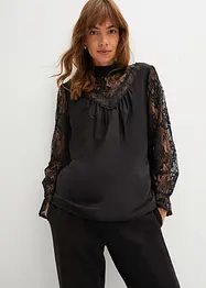 Blus med spets, bonprix
