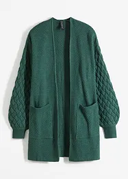 Cardigan med flätmönster, bonprix