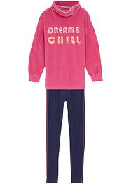 Longshirt och leggings i fleece för barn (2 delar), bpc bonprix collection