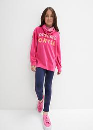 Longshirt och leggings i fleece för barn (2 delar), bpc bonprix collection