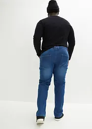 Dra på-jeans med bekvämt snitt, loose fit, straight, bonprix