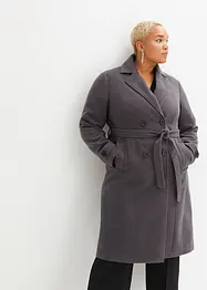 Vintertrenchcoat med yllelook, bonprix