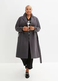 Vintertrenchcoat med yllelook, bonprix