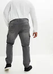 Mjuka jeans med cargofickor, Regular Fit, Straight, bonprix