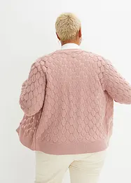 Hålmönstrad cardigan, bonprix