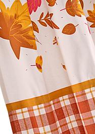 Gardinlängd med bladmotiv och ekologisk bomull (1-pack), bpc living bonprix collection