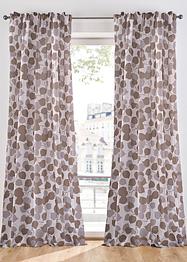 Gardinlängd med bladmönster i återunnen polyester (1-pack), bpc living bonprix collection