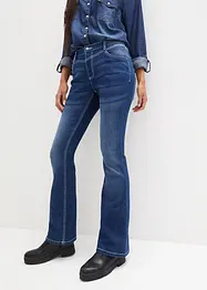 Stretchiga termojeans med mysig insida och ruggad yta, bootcut, bonprix