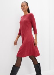 Knälång Punto di Roma-klänning med jacquardmönster, bpc bonprix collection