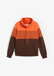 Sweatshirt med mönstrad krage, bonprix