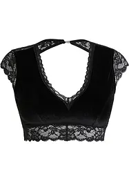 Bralette i sammet utan bygel, bonprix