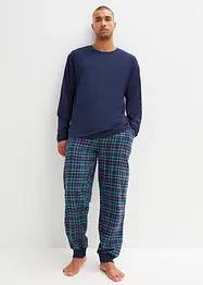 Pyjamas med flanellbyxa, bonprix