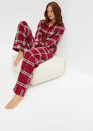 Vävd flanellpyjamas, bonprix