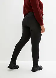 Stretchiga termojeans med hög midja, fleecefoder och slimmande sömmar, bonprix