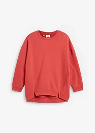 Oversize-sweatshirt med korta slitsar i fållen, bonprix