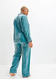 Pyjamas i satin med glanseffekt, bonprix